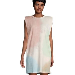 ***SOLD***Aline Padded-Shoulder T-Shirt Dress